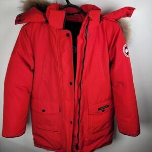 Canada Goose Parka – Women’s 12 Small/Medium? – Red Fur Winter Jacket